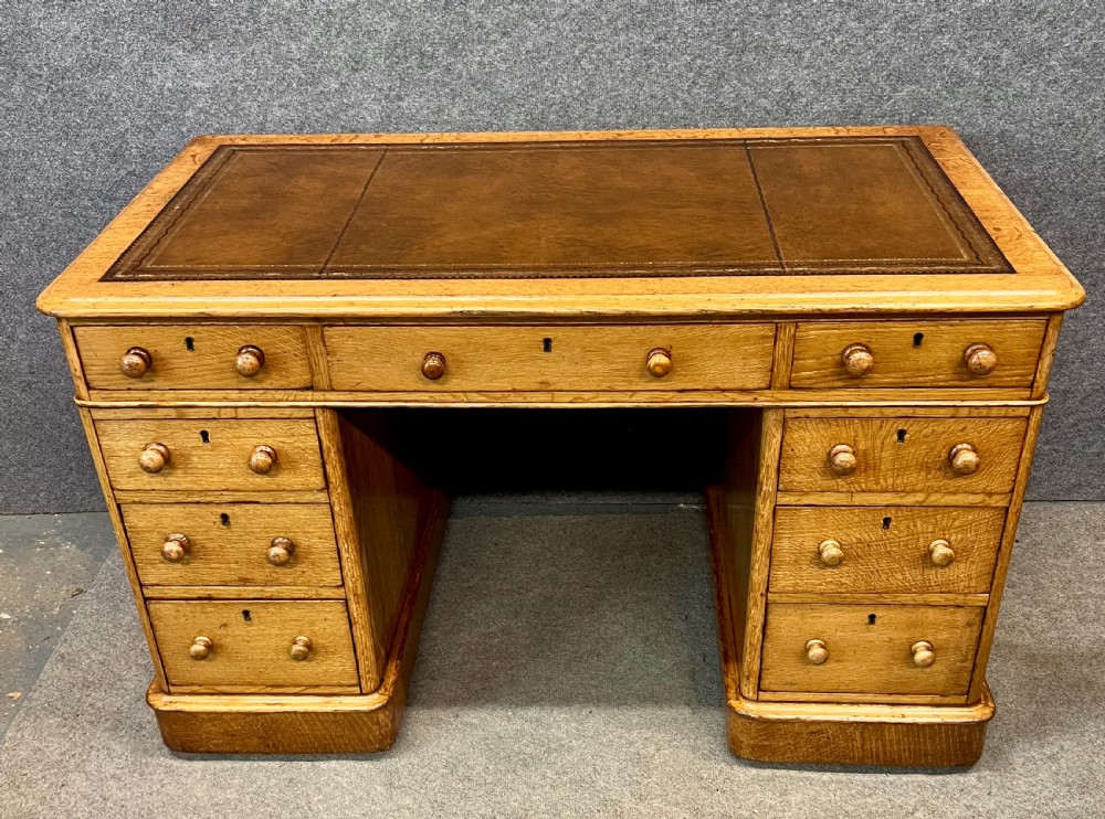Late Victorian Golden Oak Desk