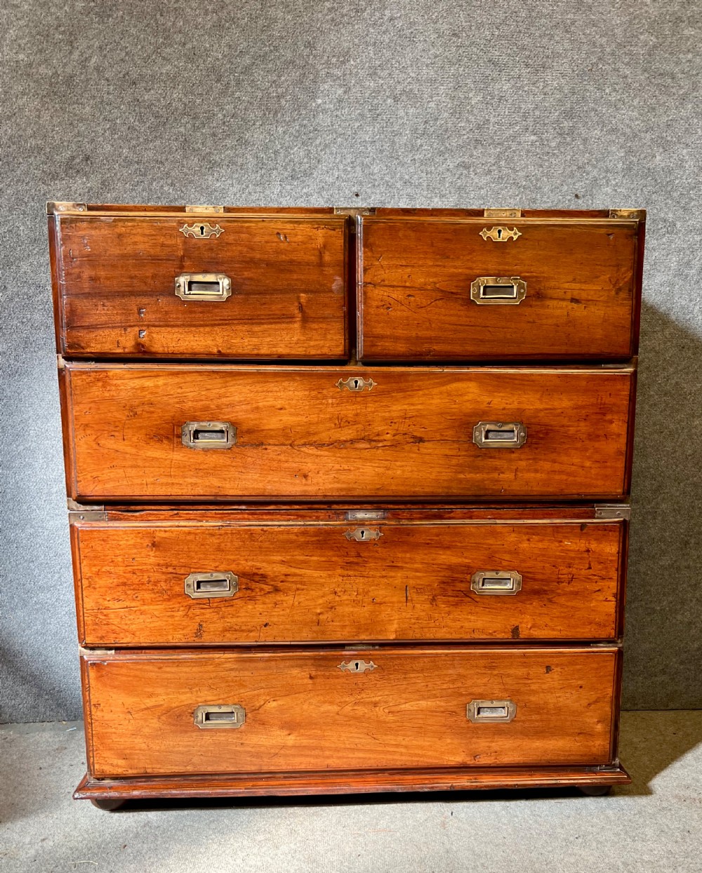 Antique Teak Campaign Chest View II