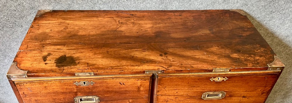 Antique Teak Campaign Chest View IV