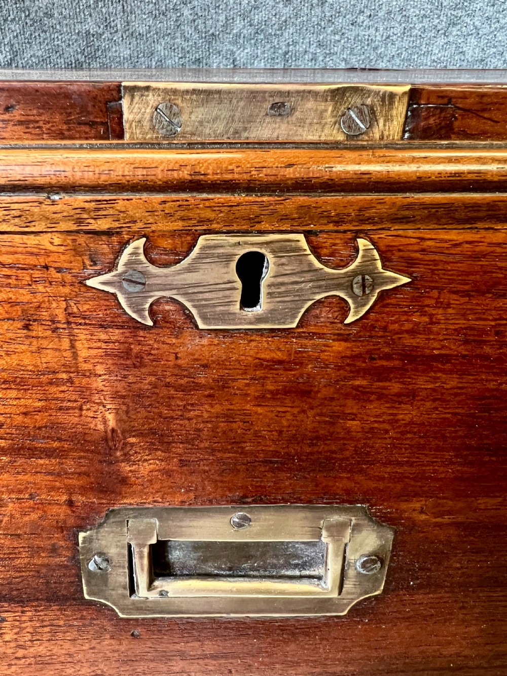 Antique Teak Campaign Chest View VII