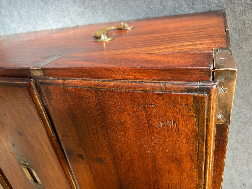 Antique Teak Campaign Chest View IX