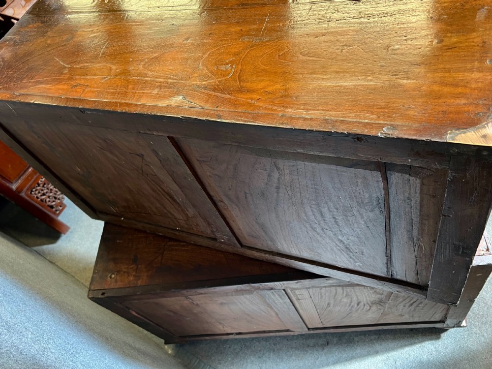 Antique Teak Campaign Chest View X