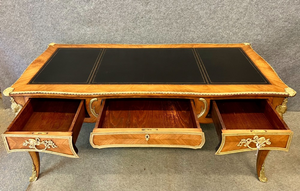 Stunning Antique French Bureau Plat Desk View II
