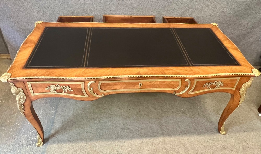 Stunning Antique French Bureau Plat Desk View III