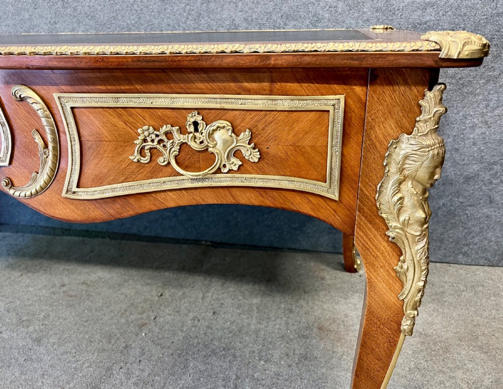 Stunning Antique French Bureau Plat Desk View IV