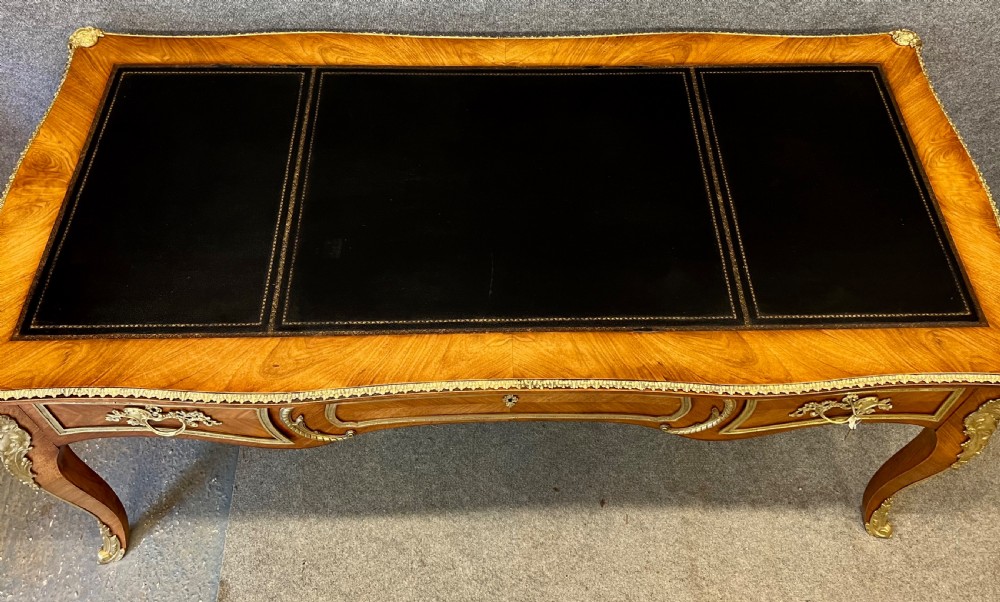Stunning Antique French Bureau Plat Desk View VI