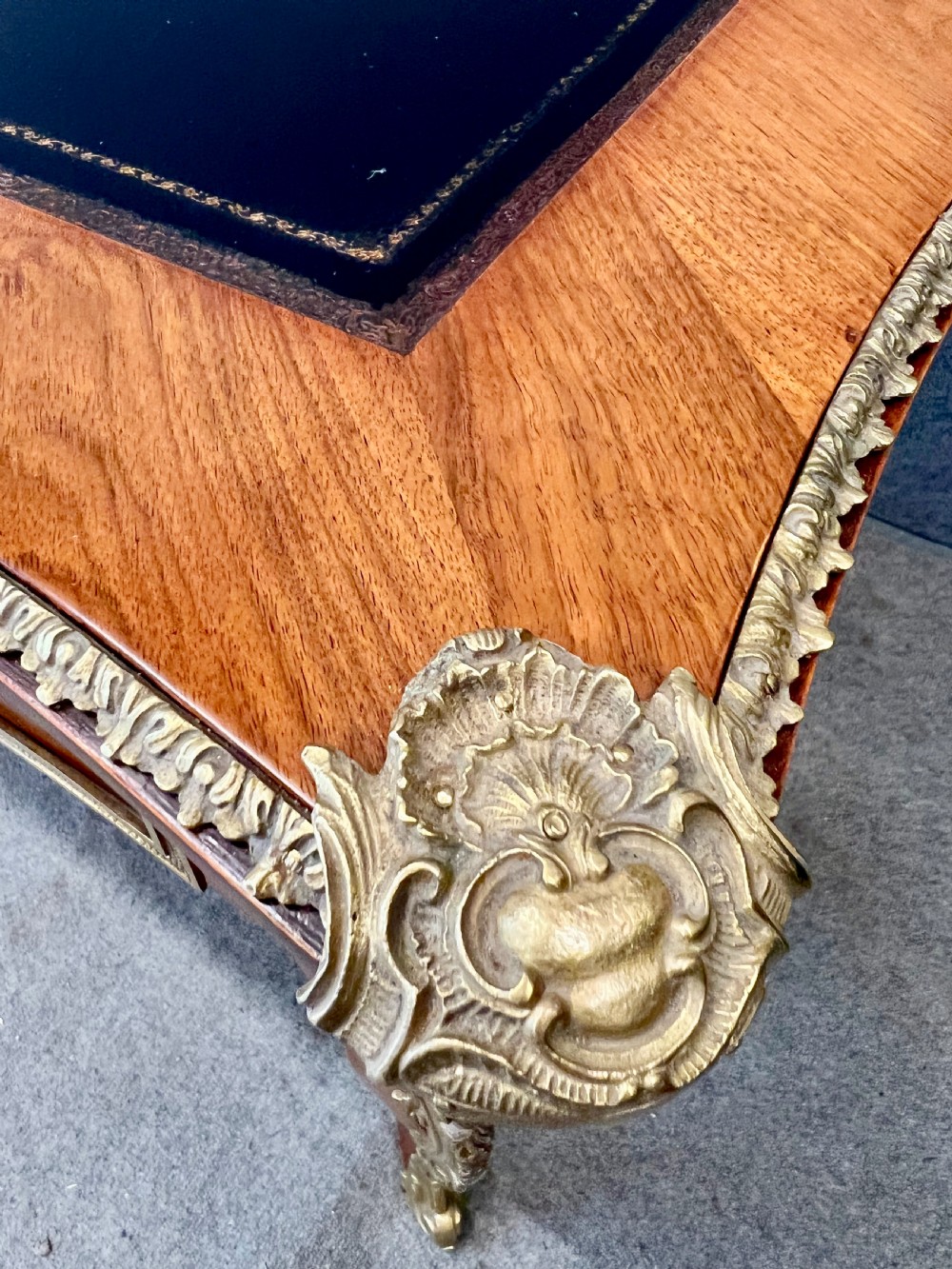 Stunning Antique French Bureau Plat Desk View VII