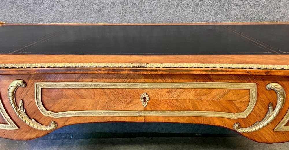 Stunning Antique French Bureau Plat Desk View IX
