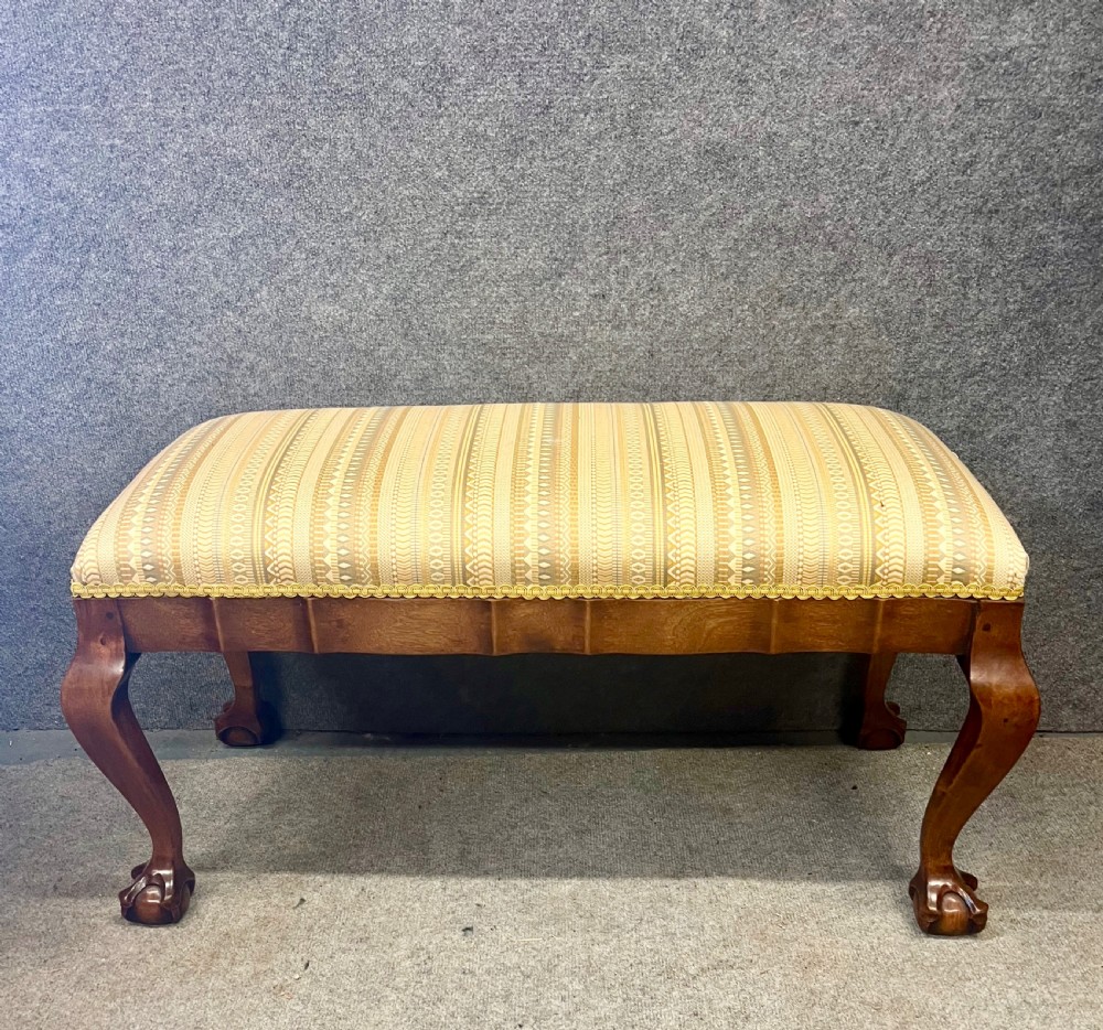 Antique Walnut Window Seat Stool