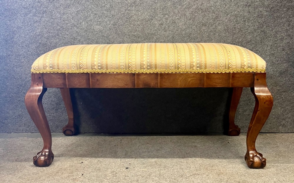 Antique Walnut Window Seat Stool View VI
