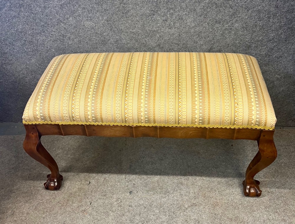 Antique Walnut Window Seat Stool View VII