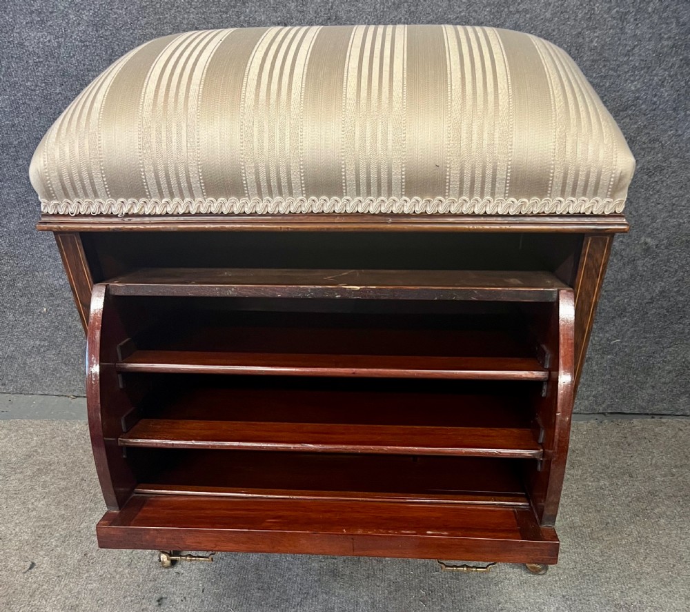 Good Quality Inlaid Piano Stool View III