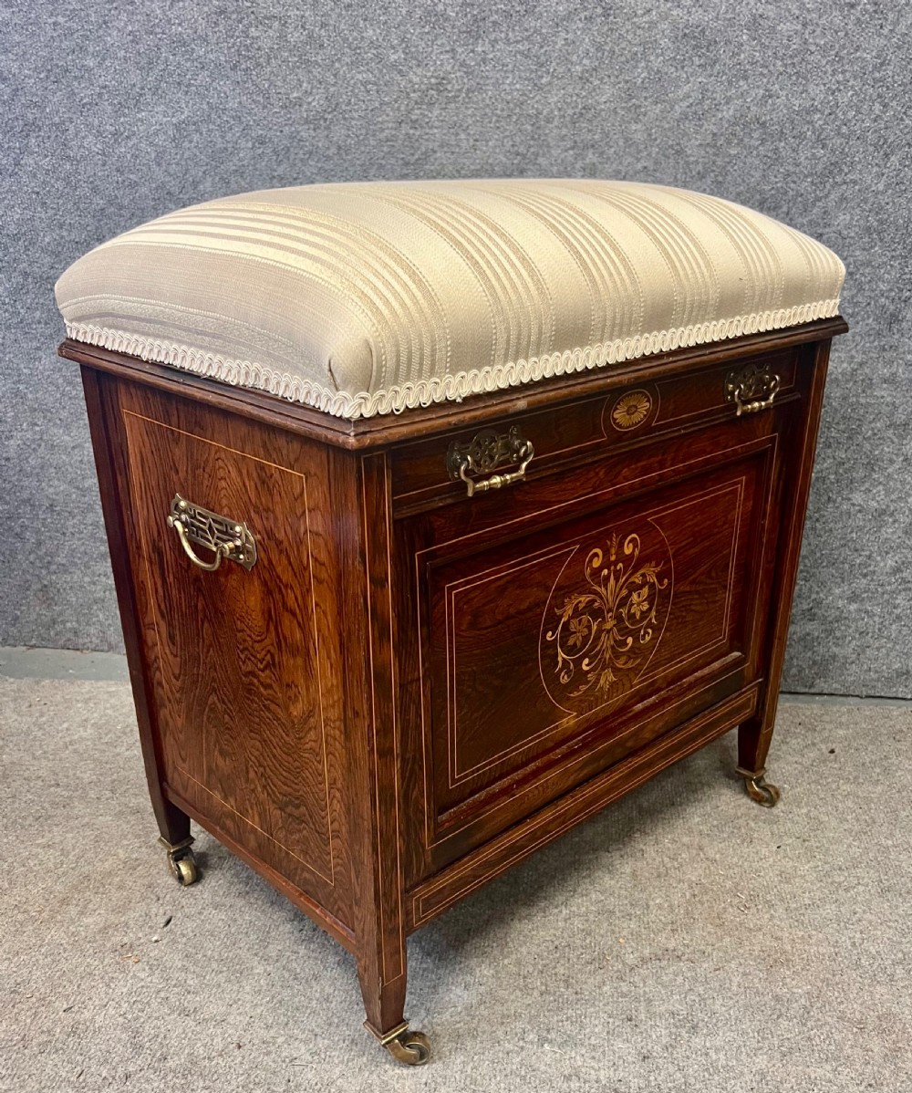 Good Quality Inlaid Piano Stool View V