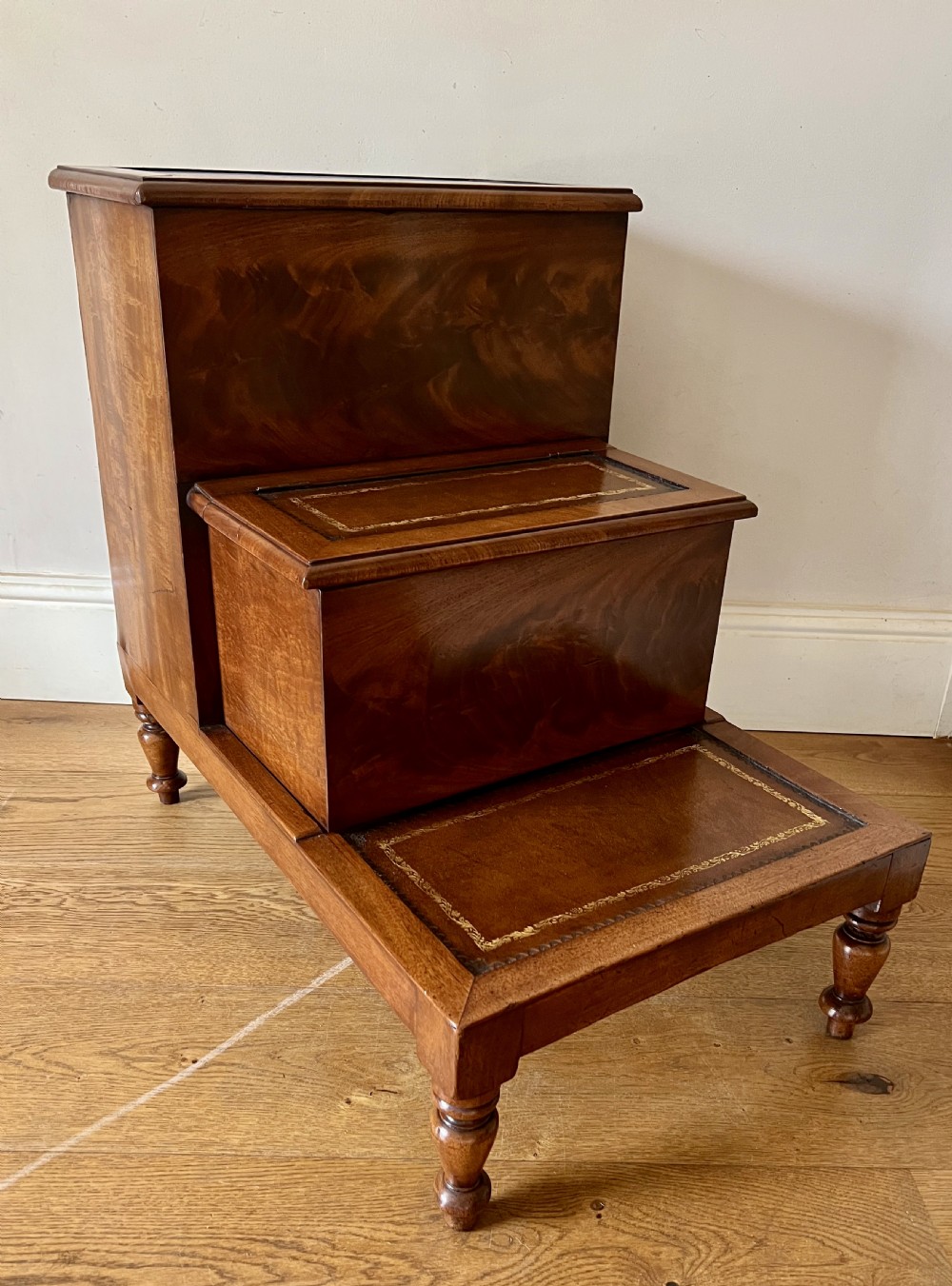 !9th.Century Mahogany Library Steps