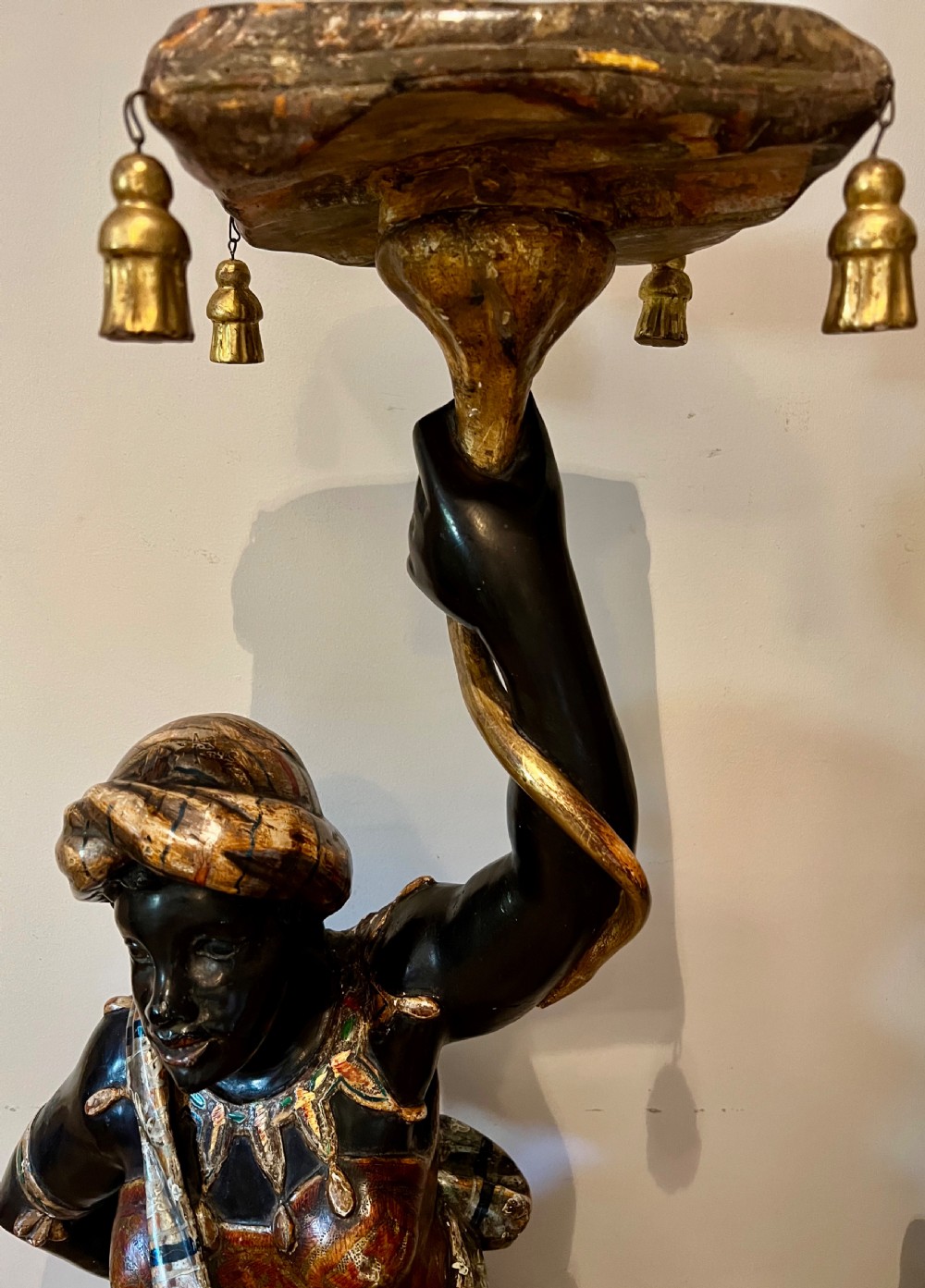 Pair of Antique Venetian Blackamoor Figures View V