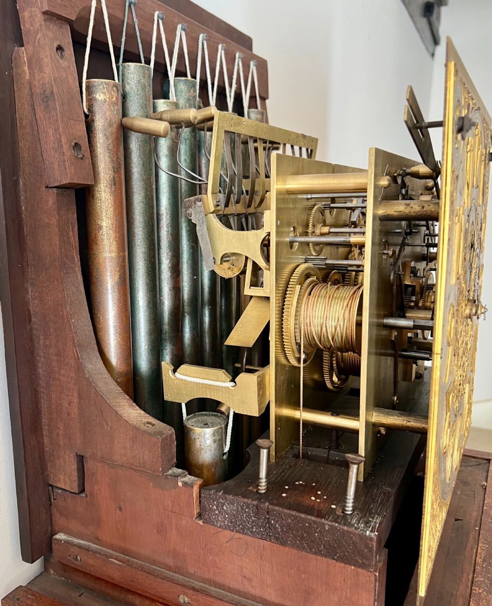 Edwardian Mahogany & Inlaid Musical Long Case Clock View X