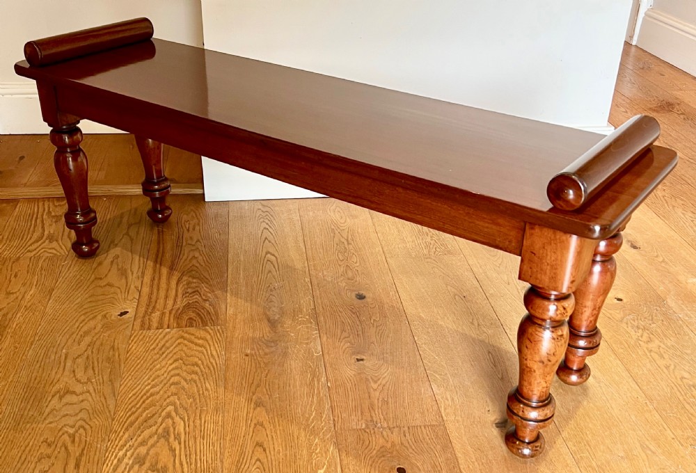 Victorian Mahogany Hall Bench or Window Seat View III
