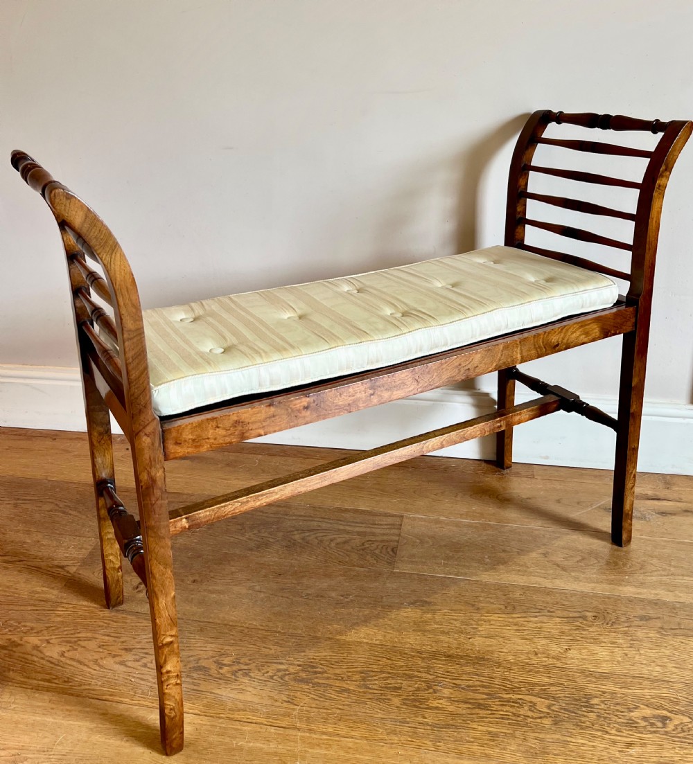 Antique Walnut Window Seat View IV