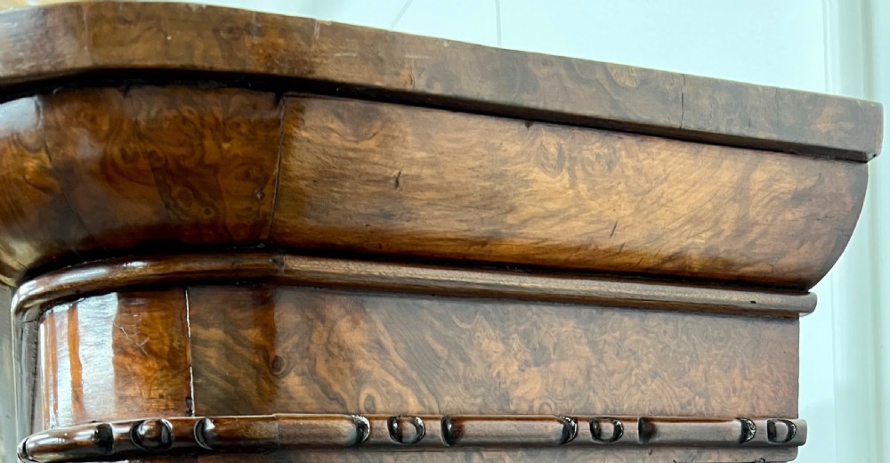 Victorian Tall Burr Walnut Open Bookcase View III