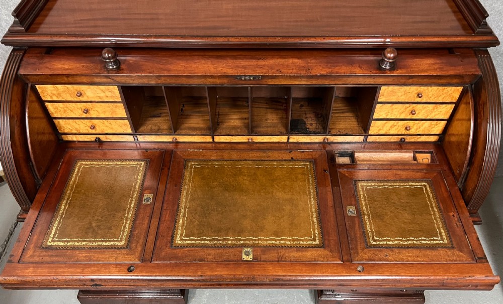 Substantial Victorian Cylinder Desk View III