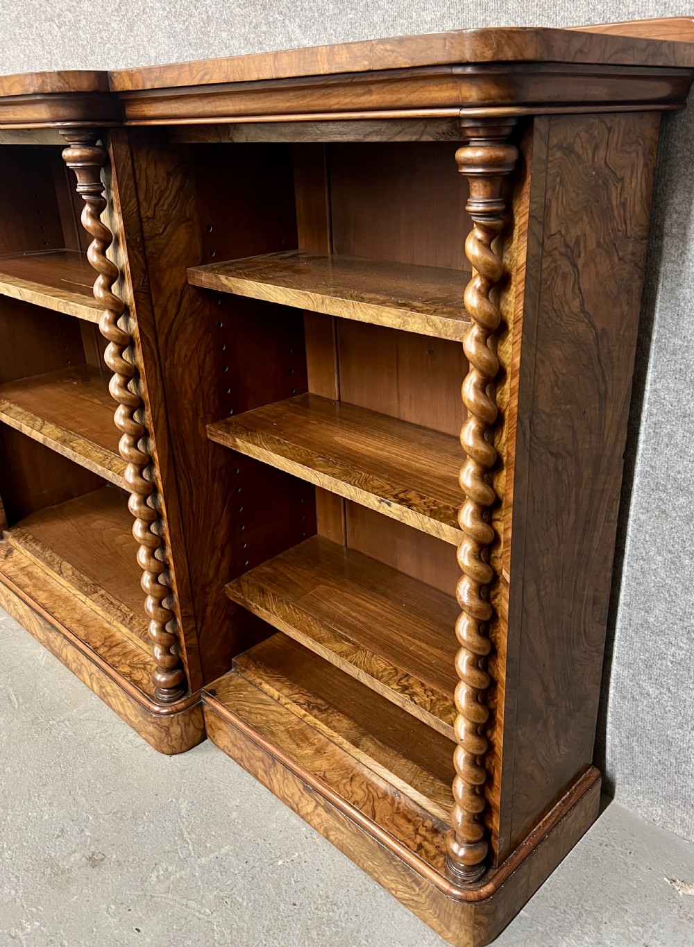 Superb Quality Victorian Open Bookcase View V