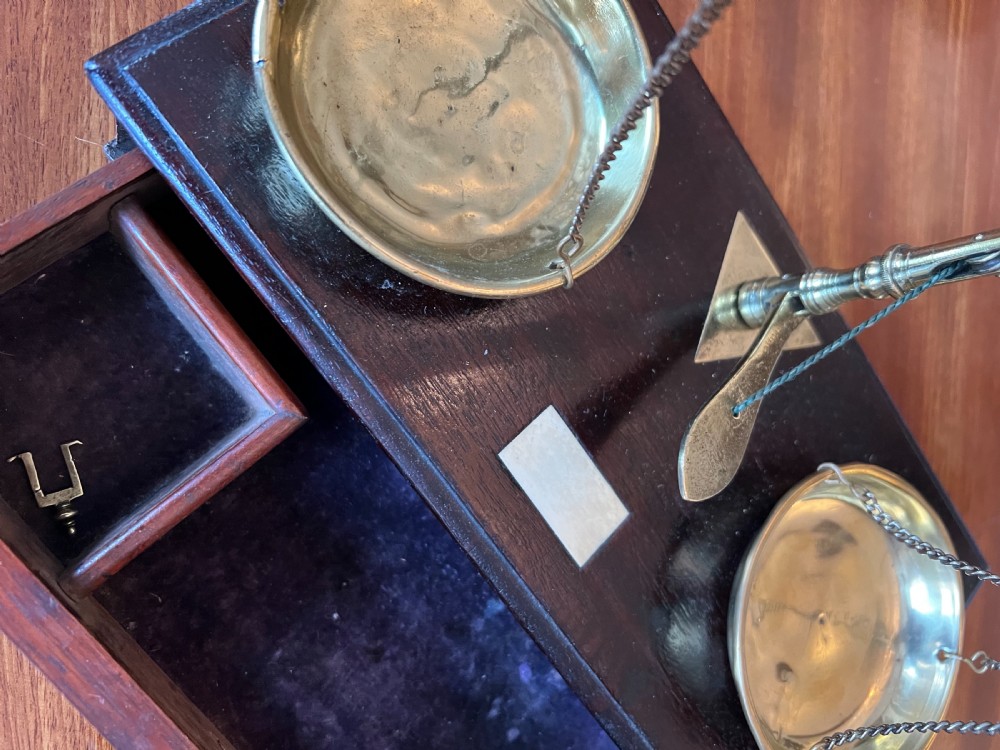 Late Victorian Travelling Apothecary Scales View V