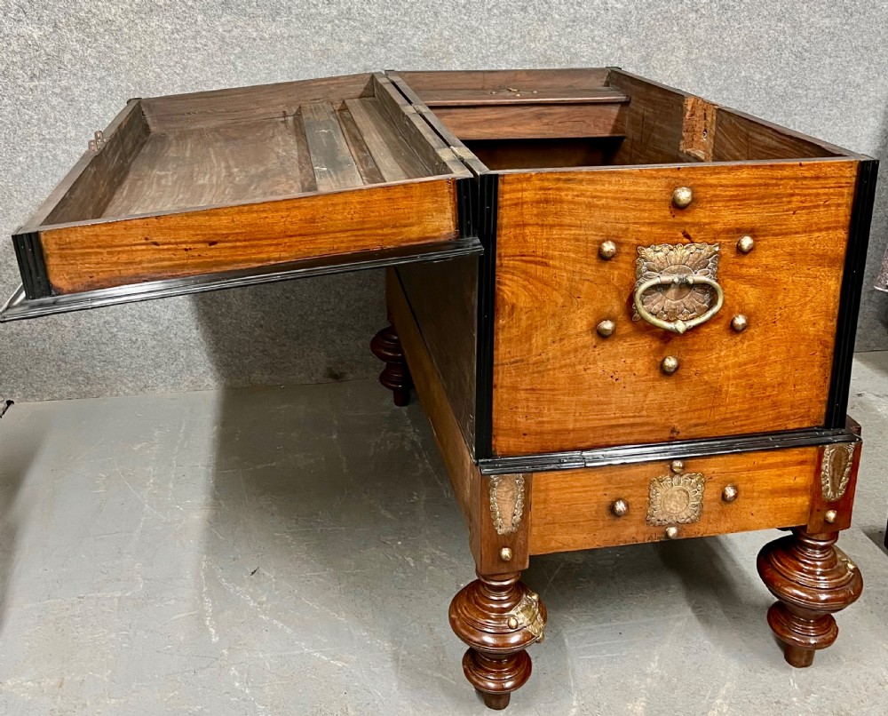 Rare Signed & Dated (  V.O.C.1751 ) Dutch East India Company Chest on Stand View XIV