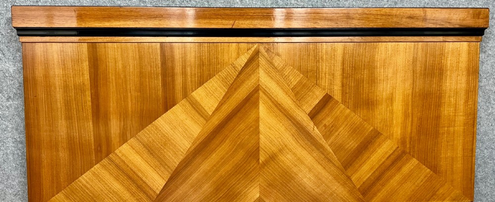 Art Deco 5 Foot Walnut Sun Burst Headboard View II