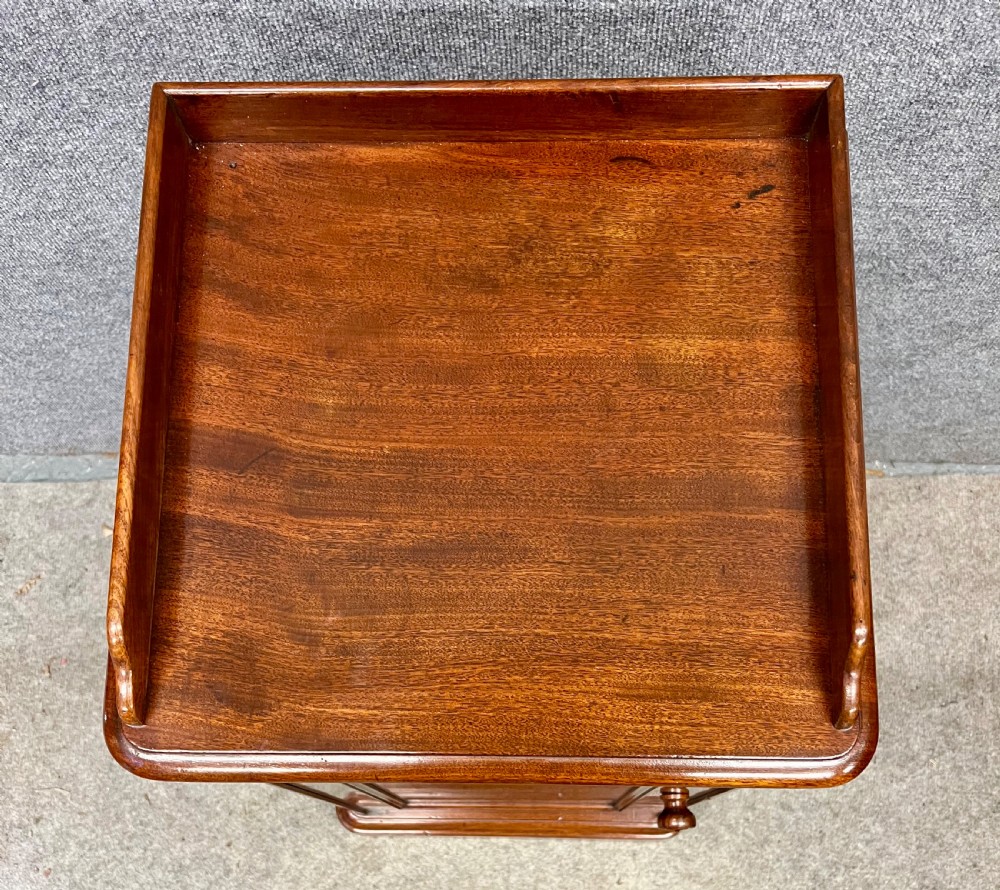 Antique Gillows Mahogany Bedside Cabinet View VI