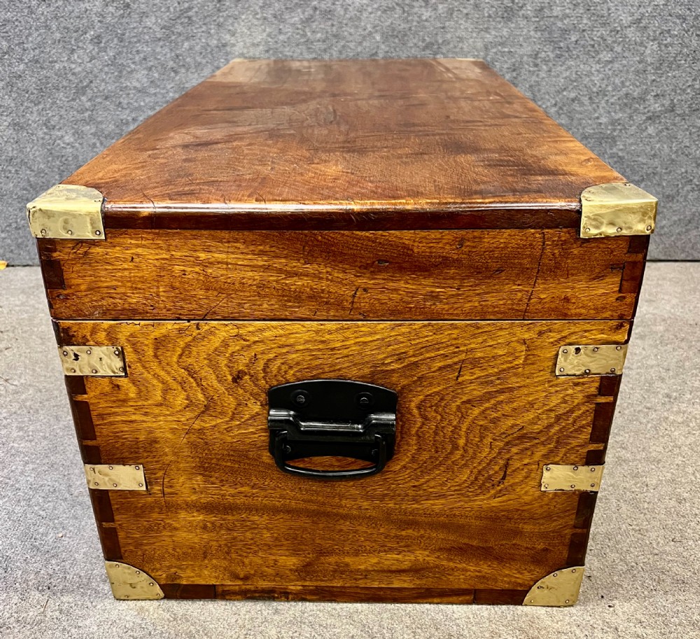 19th C. Camphor Wood Campaign Trunk View V