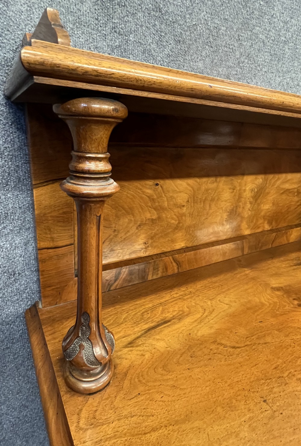 Quality Victorian Walnut Open Bookcase View VII