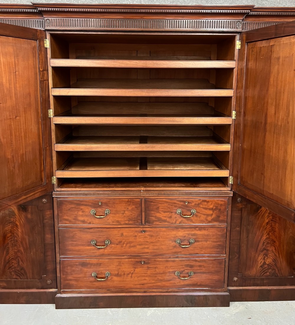Antique Country House Breakfront Wardrobe View VIII