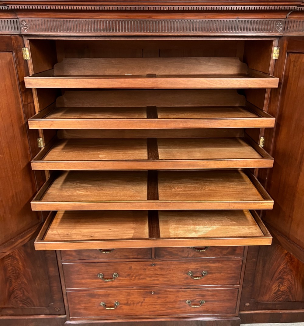 Antique Country House Breakfront Wardrobe View IX