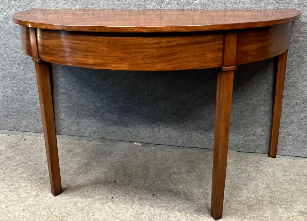 Pair George III Demi Lune Console Tables View III