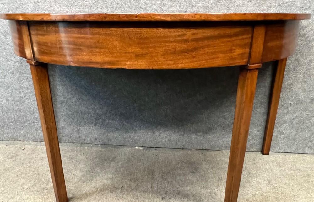 Pair George III Demi Lune Console Tables View IV