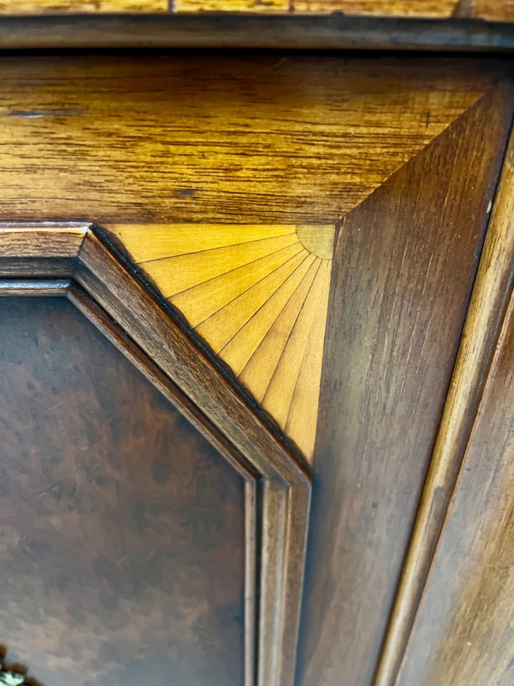 Pair of French Inlaid & Marble Top Sideboards View V