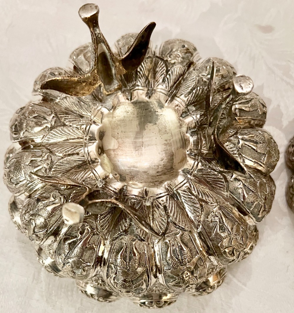 Pair of Indian Silver Bowls View V