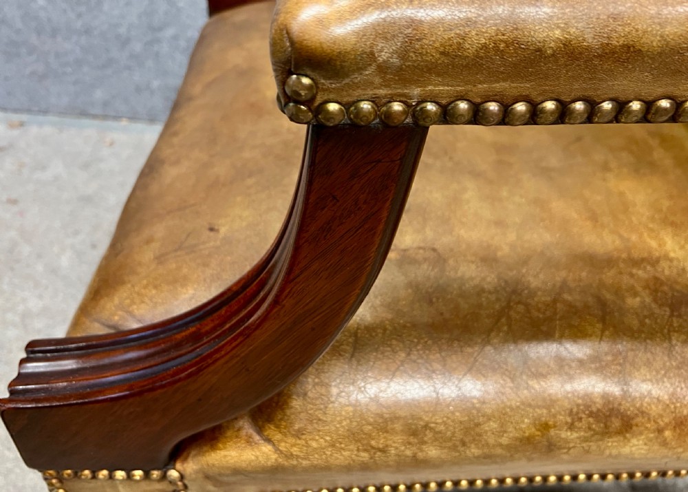 Gainsborough Style Leather Desk Armchair View V