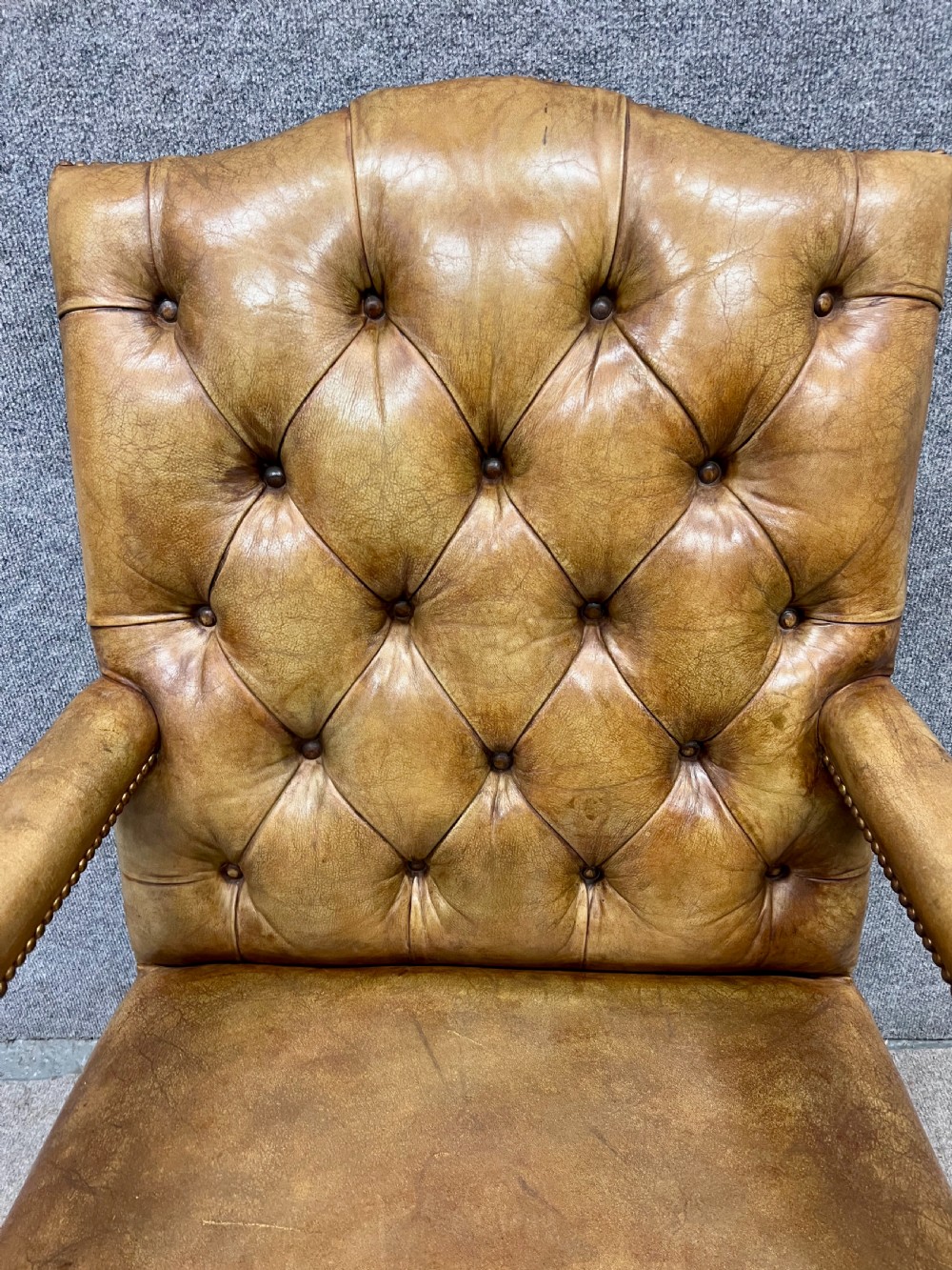 Gainsborough Style Leather Desk Armchair View VI