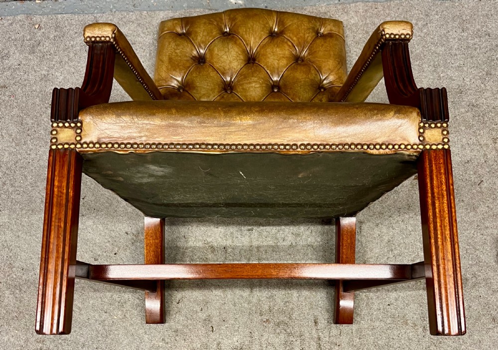 Gainsborough Style Leather Desk Armchair View VIII