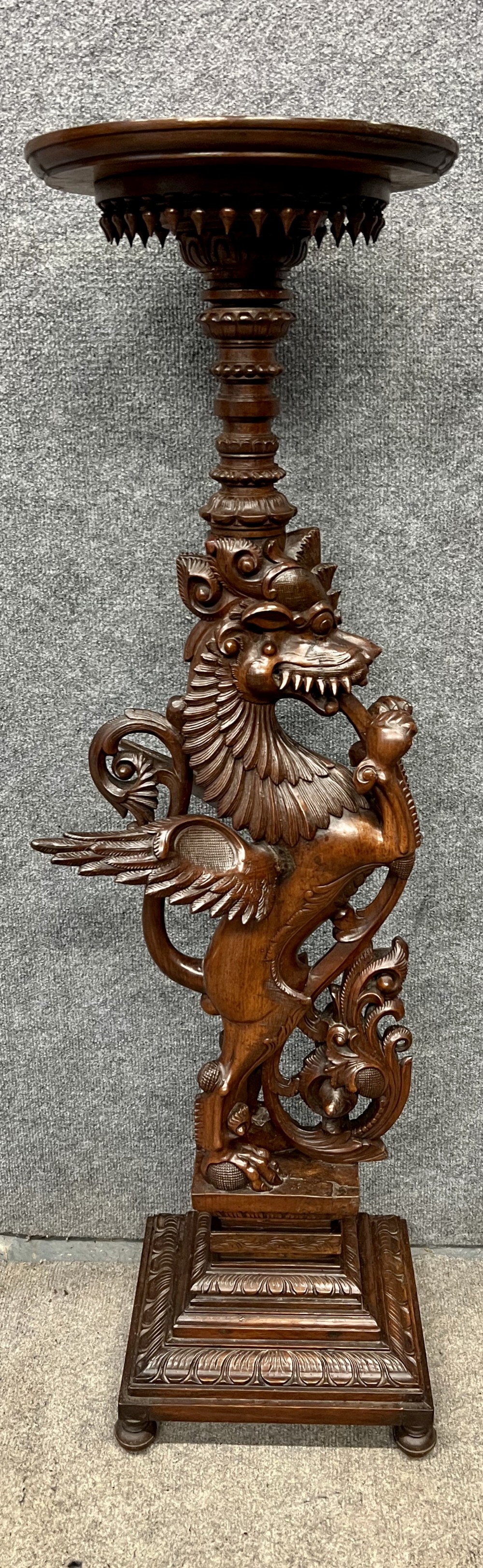 Stunning Anglo-Indian Dragon Torchere
