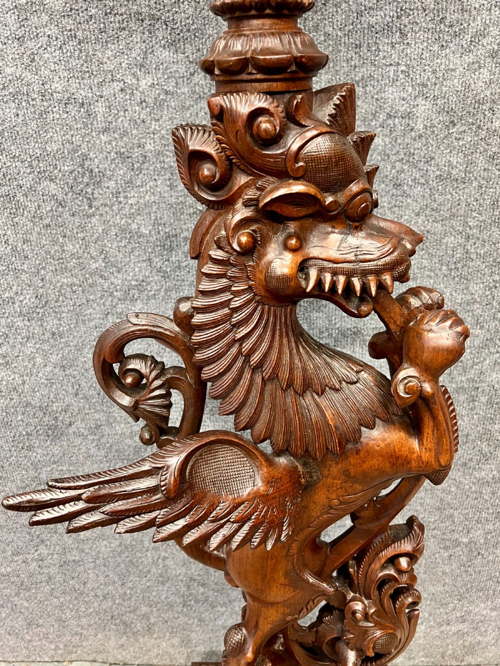 Stunning Anglo-Indian Dragon Torchere View II