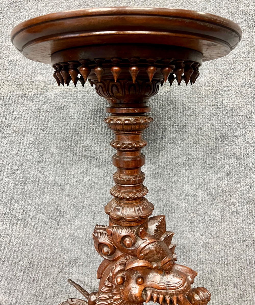Stunning Anglo-Indian Dragon Torchere View IV