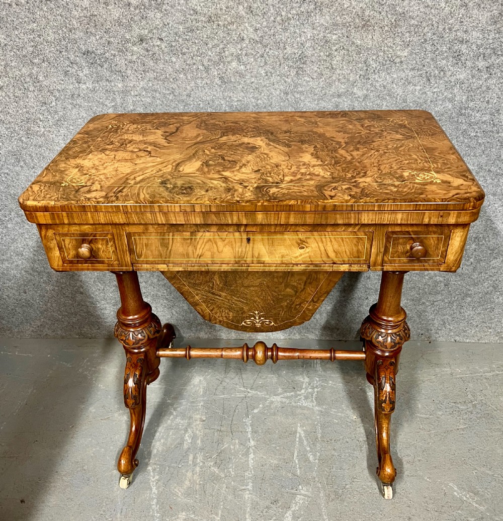 Good Quality Victorian Games and Sewing Table