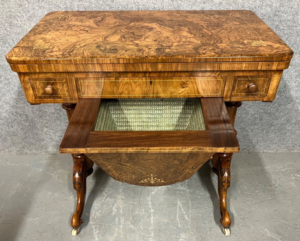Good Quality Victorian Games and Sewing Table View V