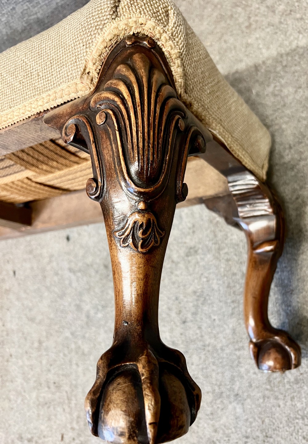Good George II Style Walnut Double Footstool  View VI