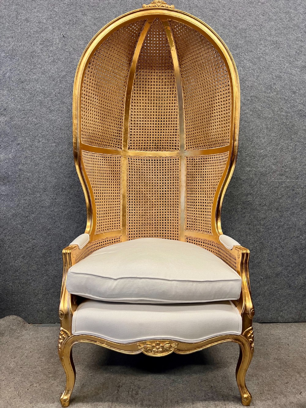 Cane & Gilded Hall Porters Chair