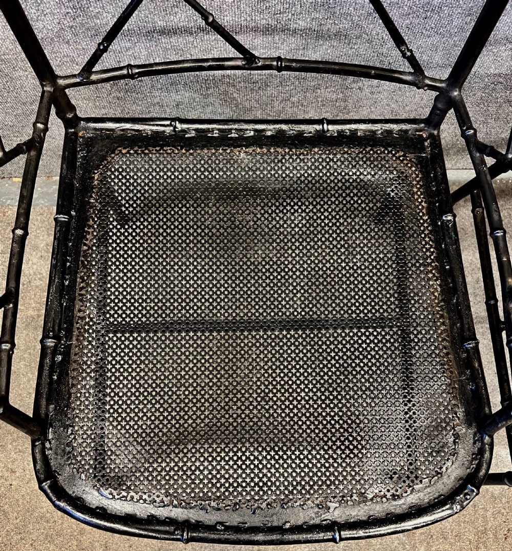 Pair Cast Iron Garden Chairs View VIII