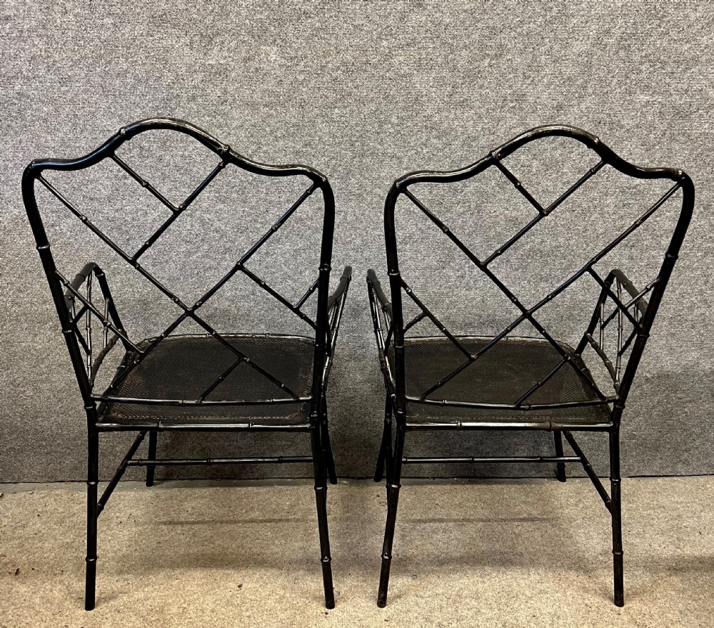 Pair Cast Iron Garden Chairs View IX