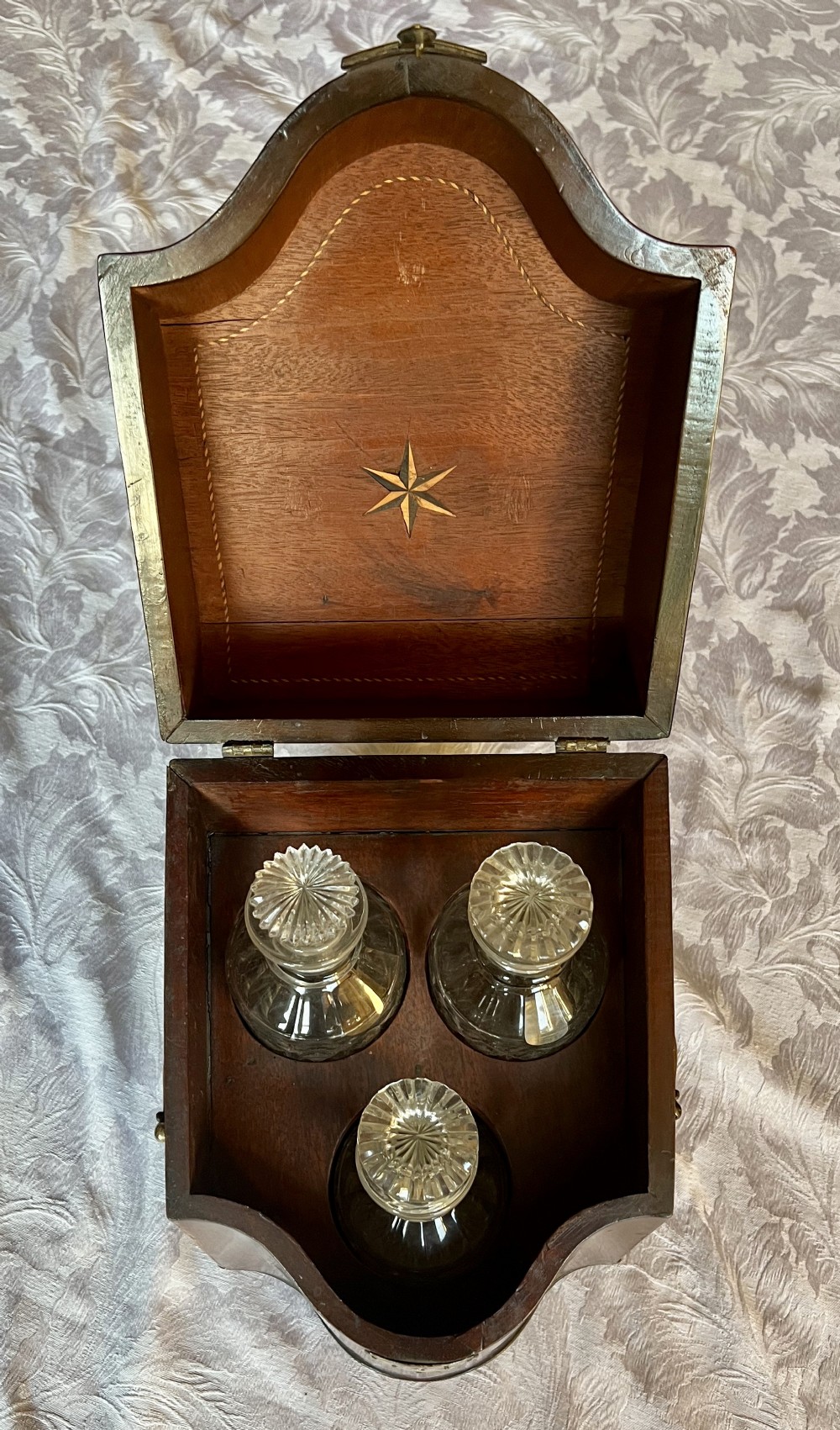 Unusual George III Tantalus in the Guise of a Knife Box